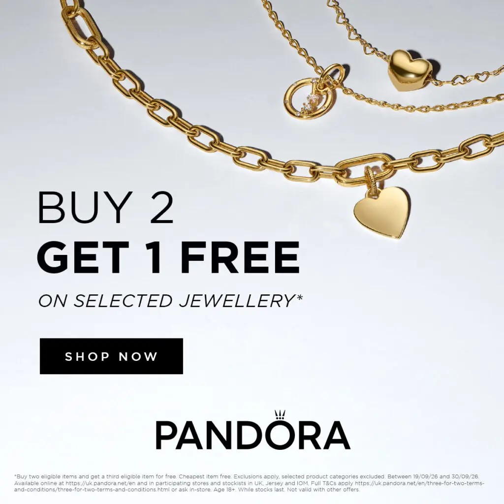 Buy 2 get 1 free at Pandora